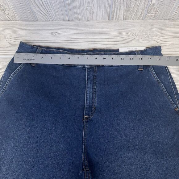 STYLE & CO Wide Leg Crop Blue Jeans Women's Size 16 High Rise NEW NWT - Picture 11 of 13